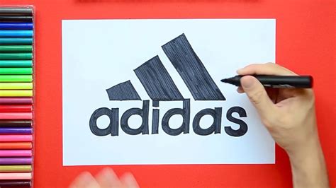 cómo dibujar el logotipo de adidas/how to draw adidas logo.